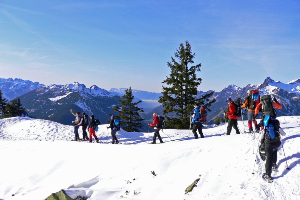 Transalp op sneeuwschoenen