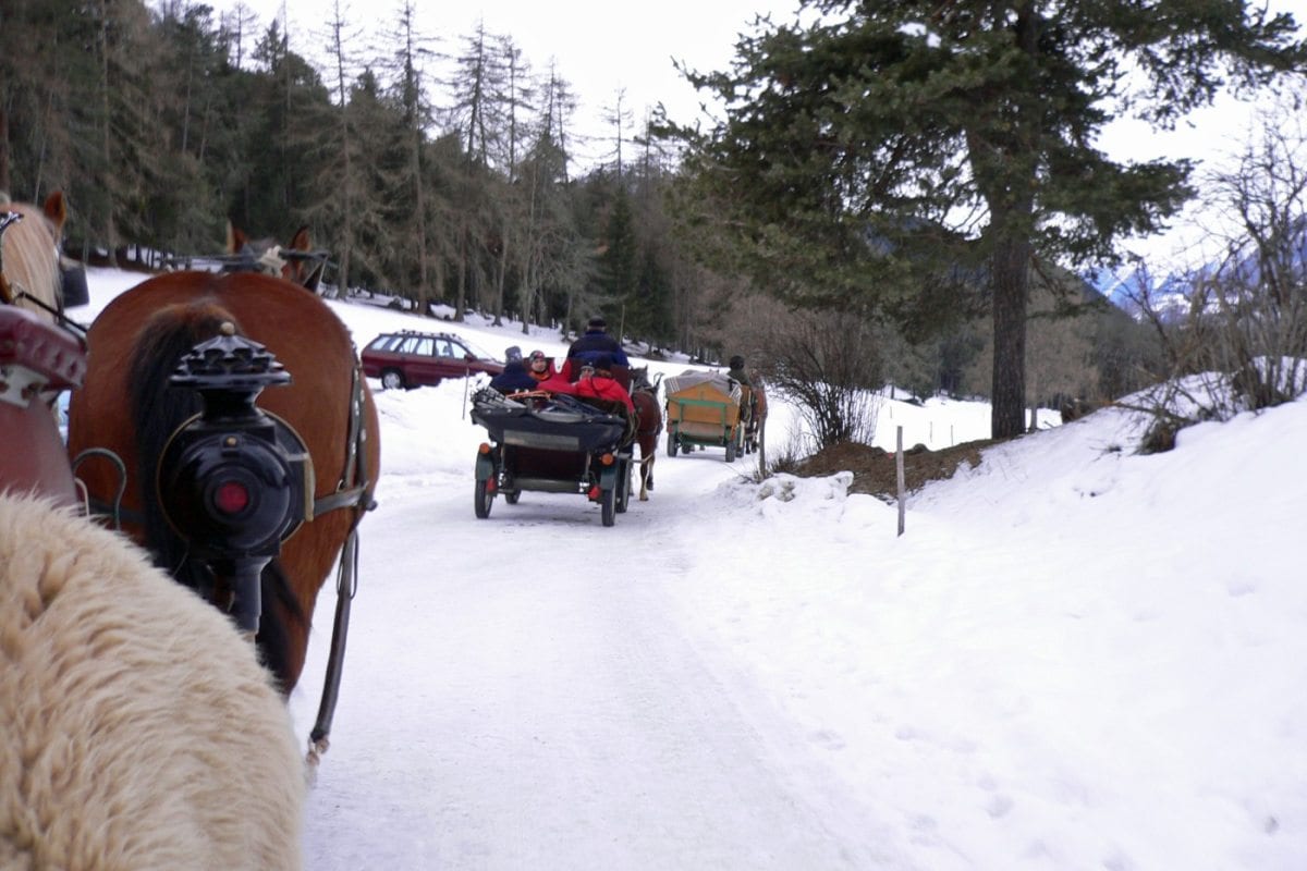 Transalp op sneeuwschoenen