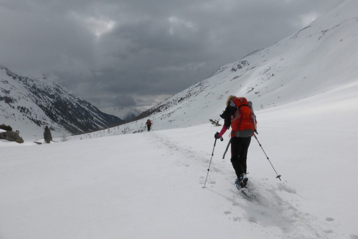 Transalp op sneeuwschoenen