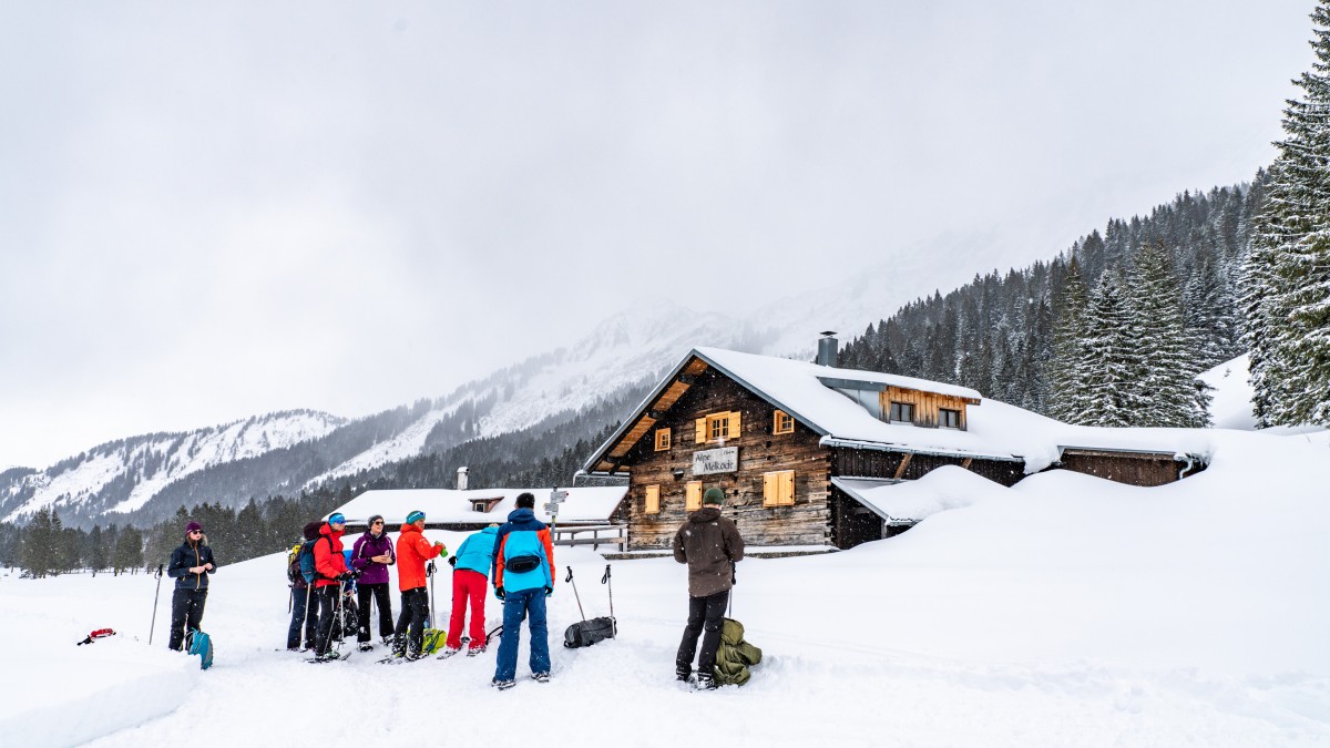 Sneeuwschoenwandelen Schwarzwasserhütte